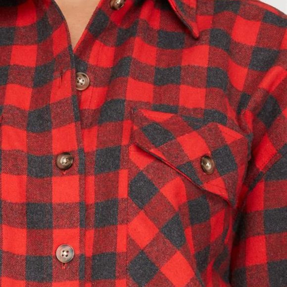 NWT She + Sky Buffalo Plaid Shirt Top - Picture 5 of 12